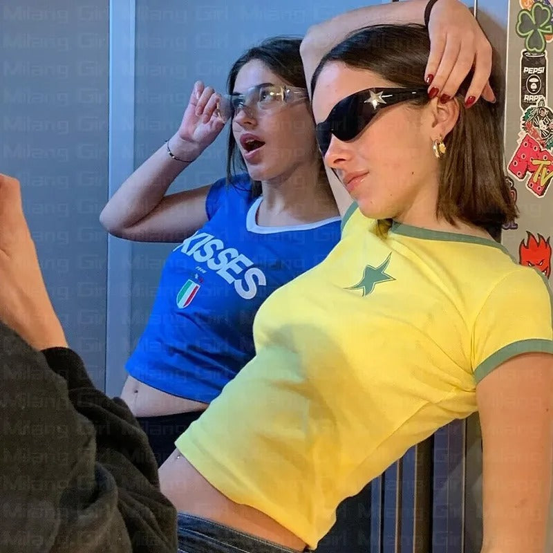 Crop-Top (Yellow )