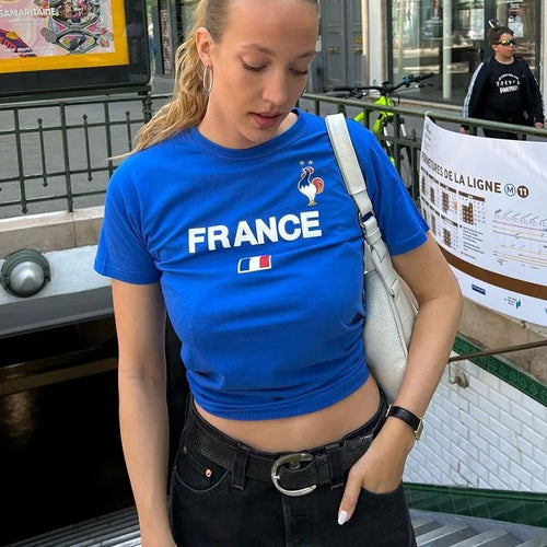 Crop-Top France (Bleue)