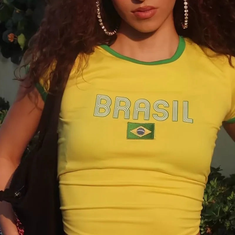 Crop-Top (Yellow )